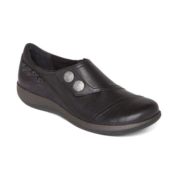 Aetrex Women's Karina Monk Strap Dress Shoes Black Shoes UK 3046-541
